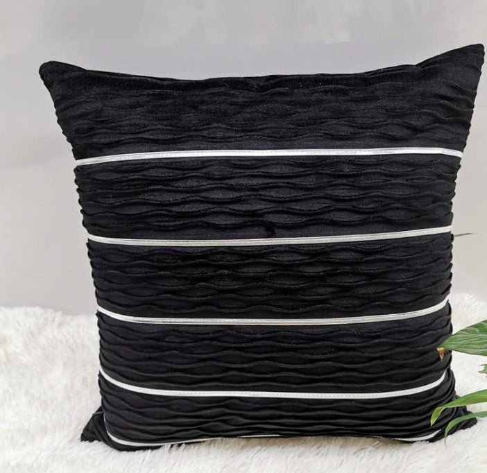 Simple Luxury Striped Velvet Pillow Covers