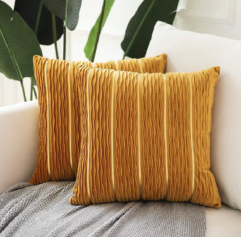 Simple Luxury Striped Velvet Pillow Covers