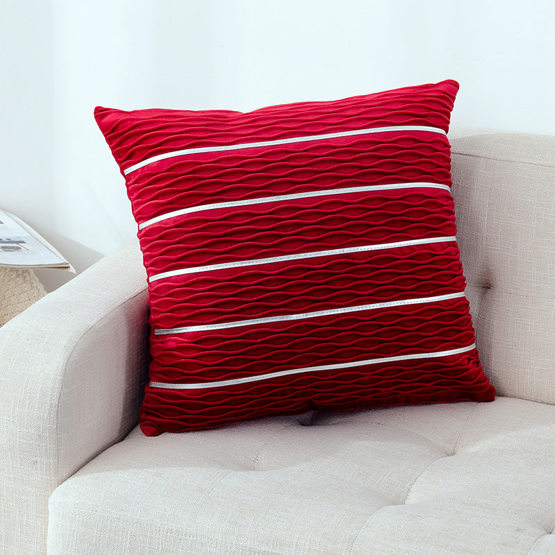 Simple Luxury Striped Velvet Pillow Covers