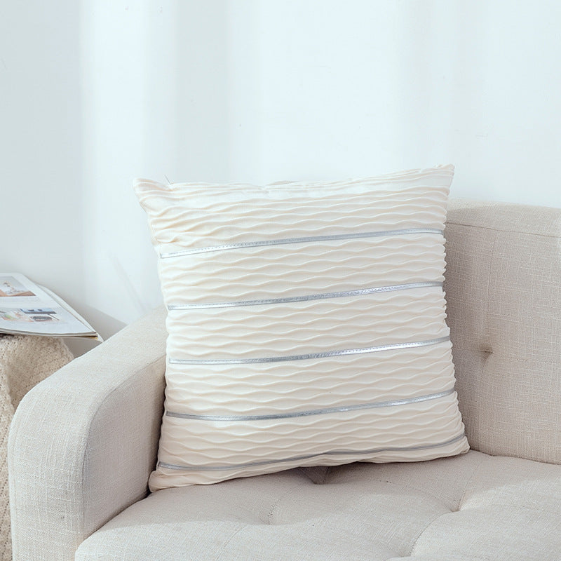 Simple Luxury Striped Velvet Pillow Covers