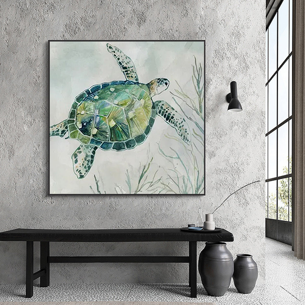 Turtle Canvas Painting Wall Art