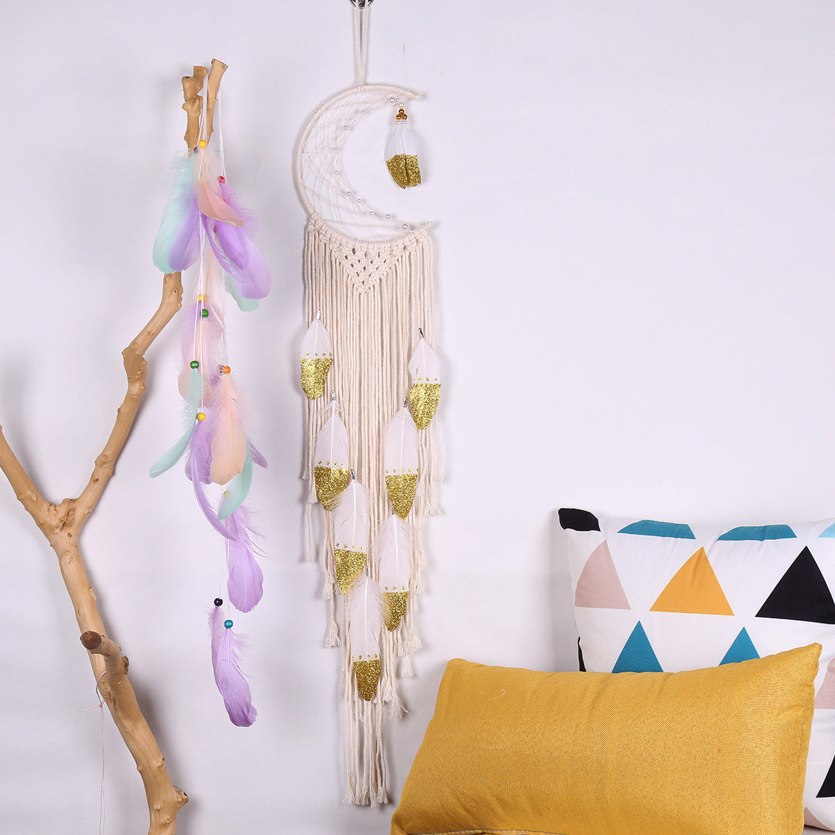 Crescent Gold Dream Catcher