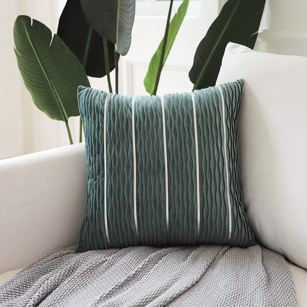 Simple Luxury Striped Velvet Pillow Covers