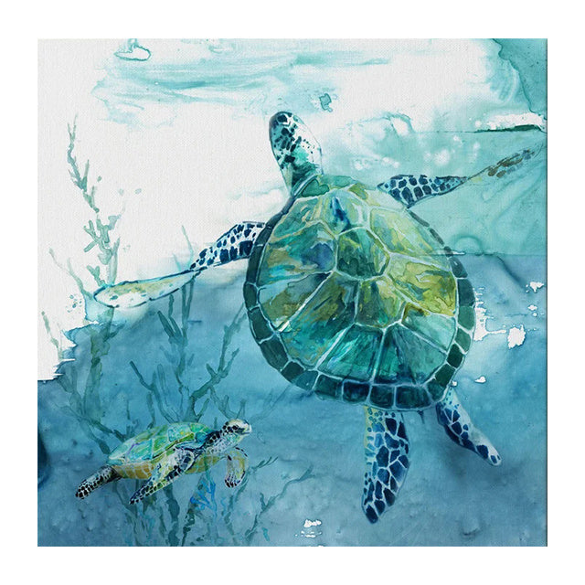 Turtle Canvas Painting Wall Art